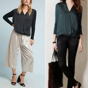 Anthropologie Saros Faux Wrap Blouse
